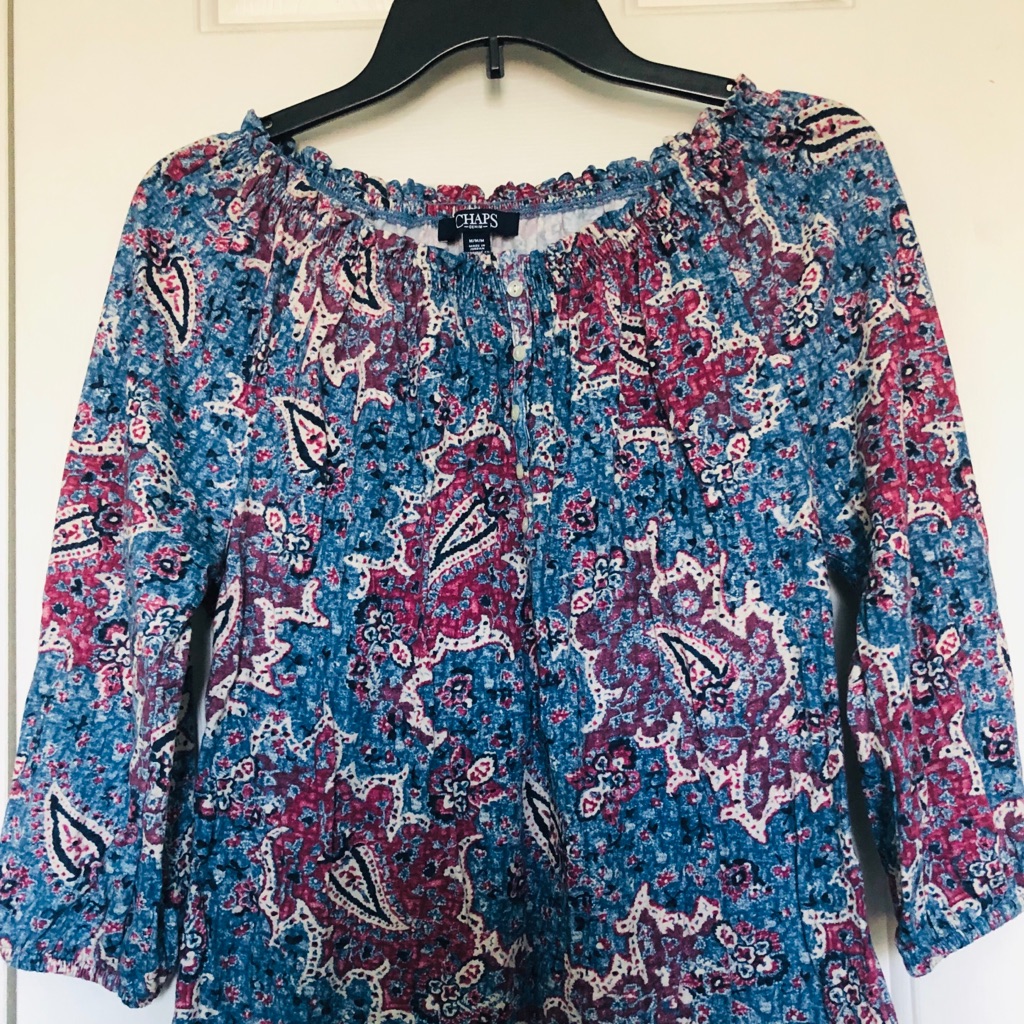 Chaps 3/4 Blouse/Size Medium